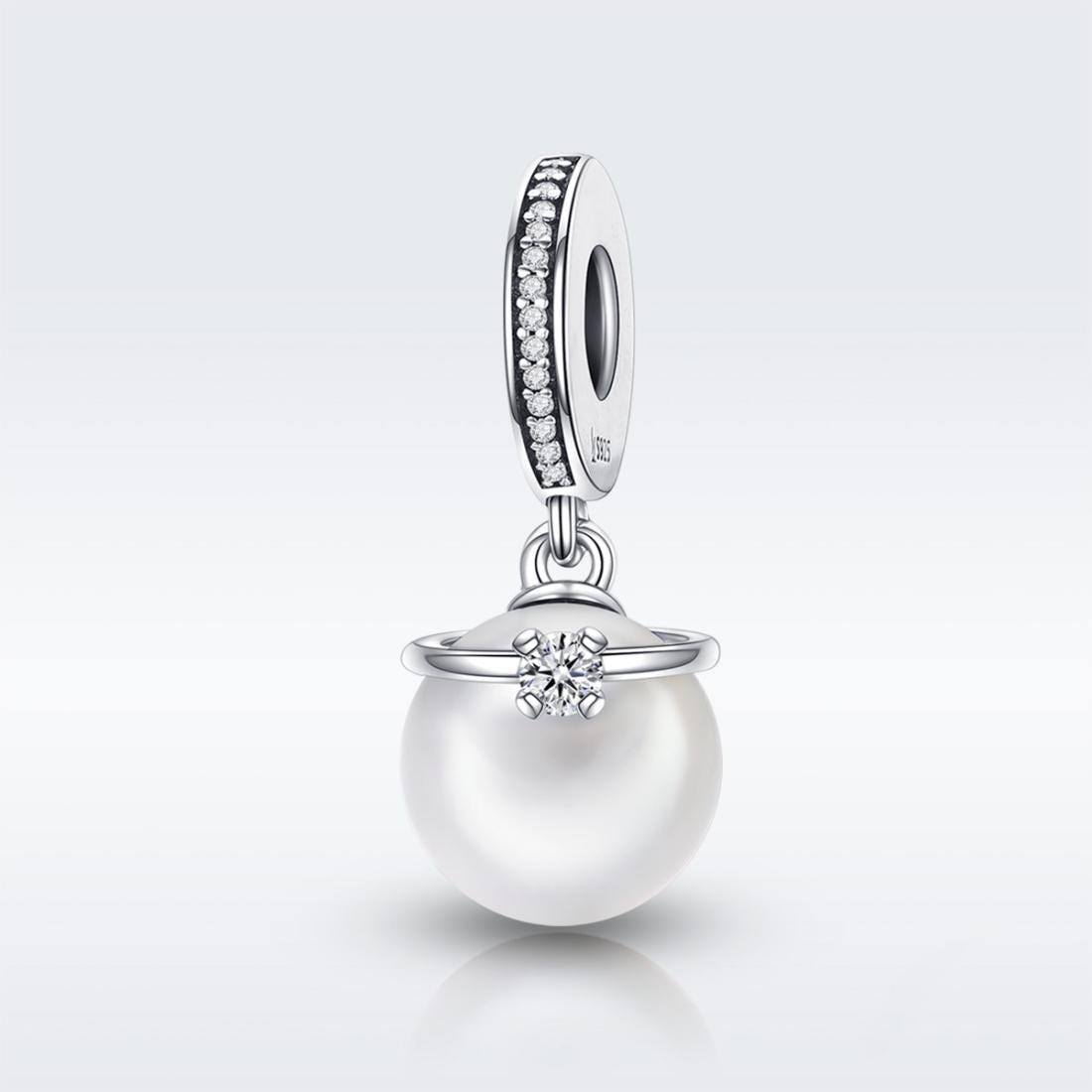 925 Sterling Silver Chic Pearl Charm For Diy Bracelets 3