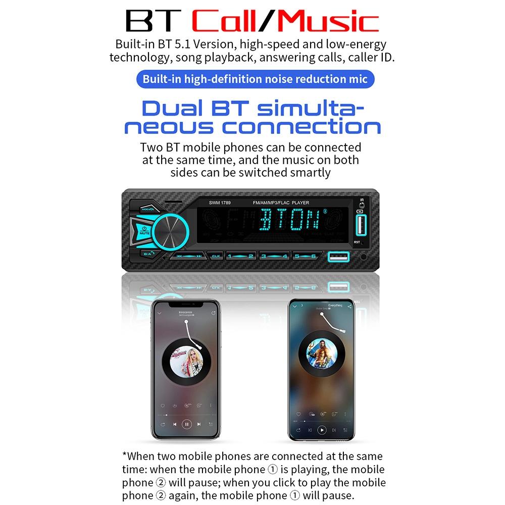 Bluetooth Car Radio Receiver With Remote Control - Mp3 Player 5.1 6