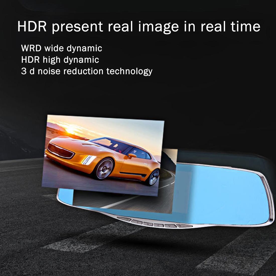 4.3 Hd 1080p Rearview Mirror Vehicle Dvr with Screen Display 4