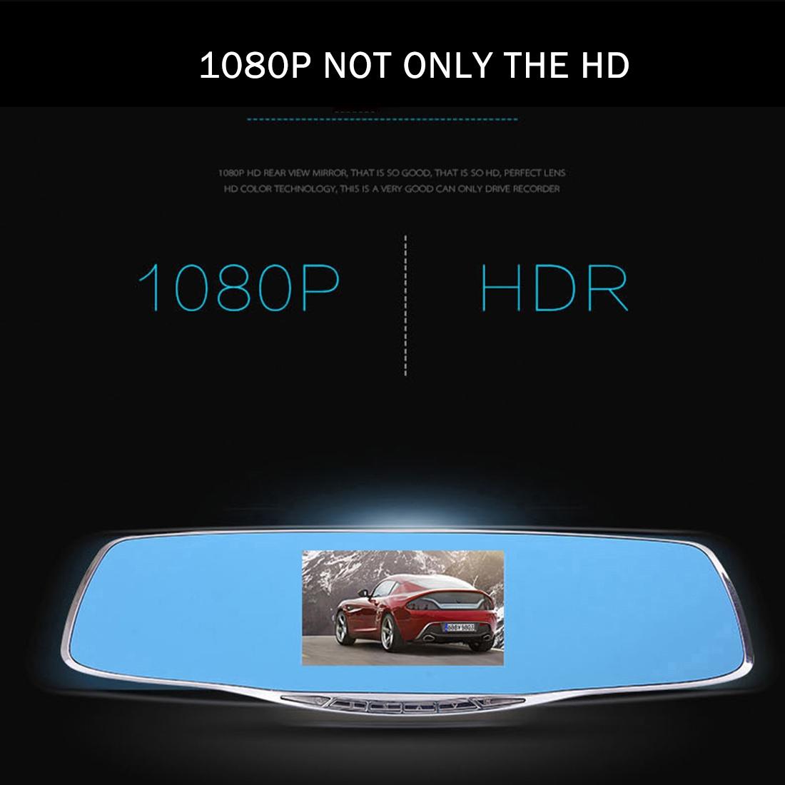 4.3 Hd 1080p Rearview Mirror Vehicle Dvr with Screen Display 14