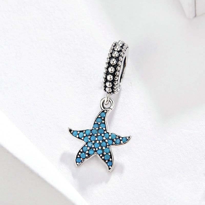 925 Sterling Silver Starfish Pendant Charm For Women'S Diy Bracelets 3