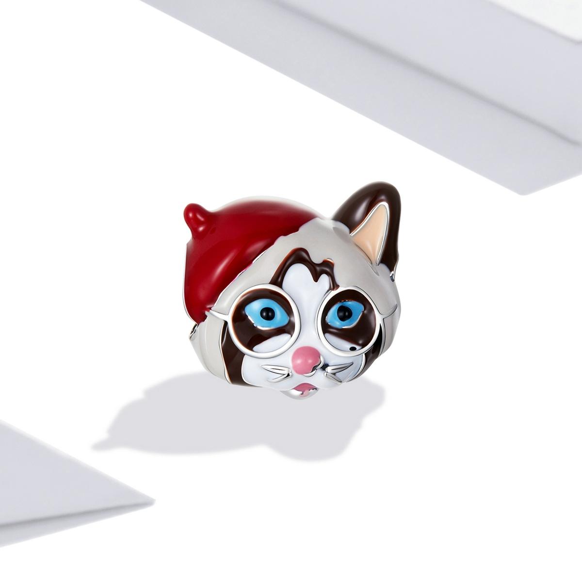 925 Sterling Silver Siamese Cat Bead For Diy Bracelet Or Necklace 3