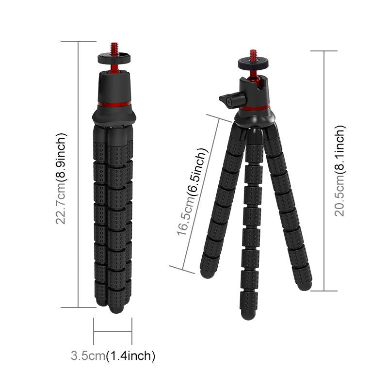 Flexible Mini Octopus Tripod with Remote for Slr Gopro Cellphone 3