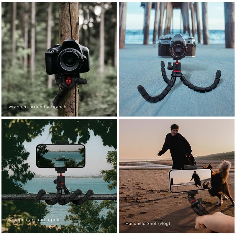 Flexible Mini Octopus Tripod with Remote for Slr Gopro Cellphone 9