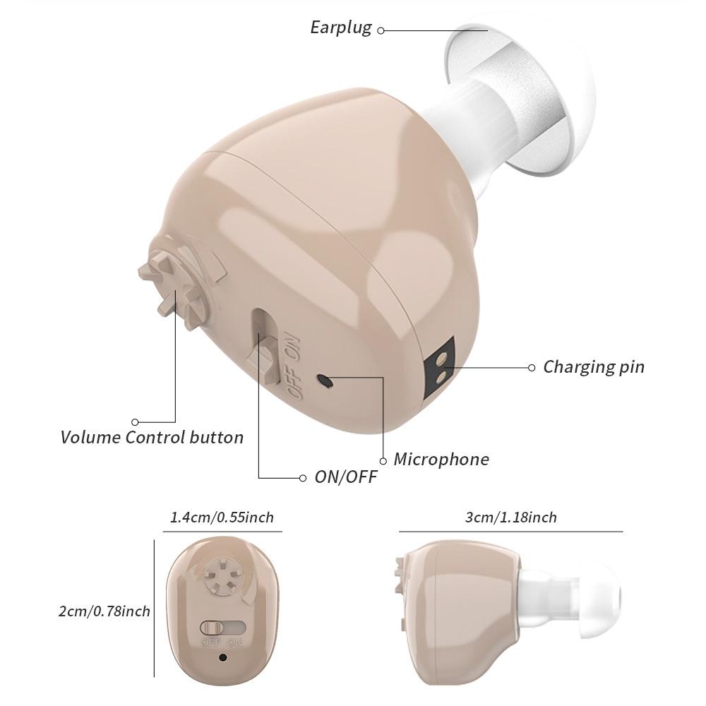 Rechargeable In Ear Sound Amplifier With Usb Charger 3
