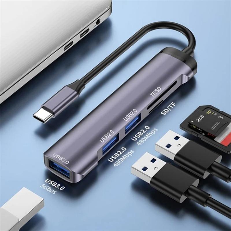 Type-C Usb Hub With Usb2.0X2 Usb3.0 And Tf / Sd Card Slots 3
