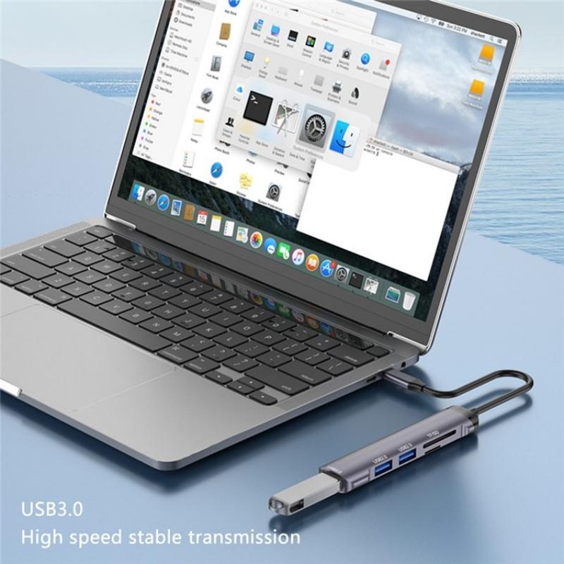 Type-C Usb Hub With Usb2.0X2 Usb3.0 And Tf / Sd Card Slots 5