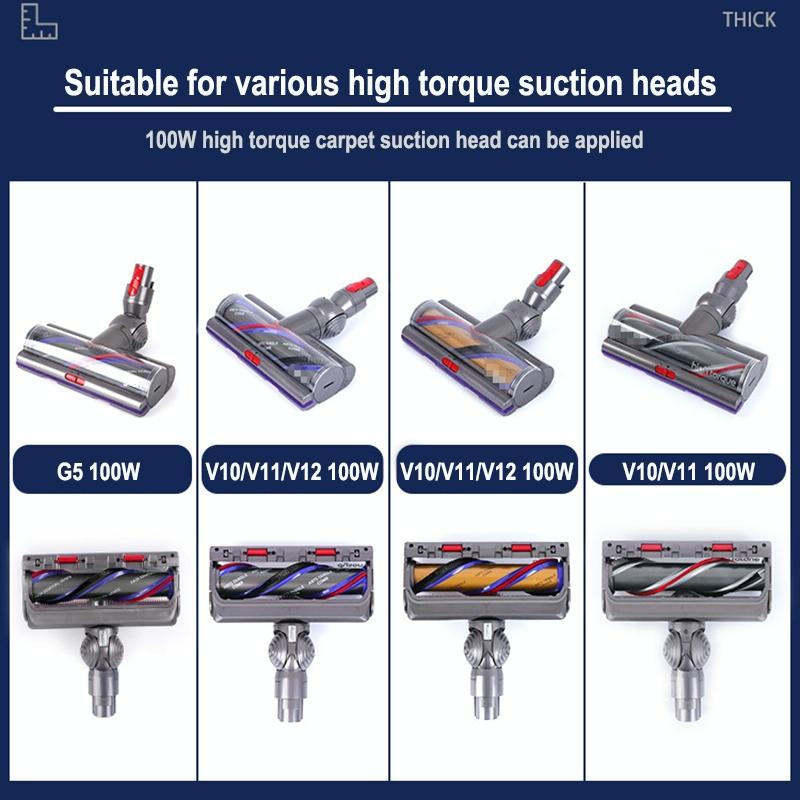 Powerful 100w Suction Head for Dyson V10 / V11 with V-ball Wheels 6