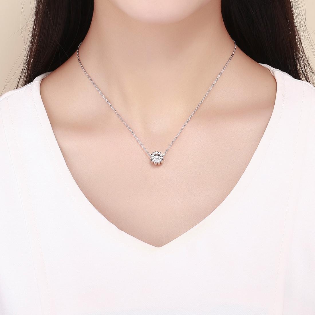 925 Sterling Silver Sunflower Smile Bead Pendant 8