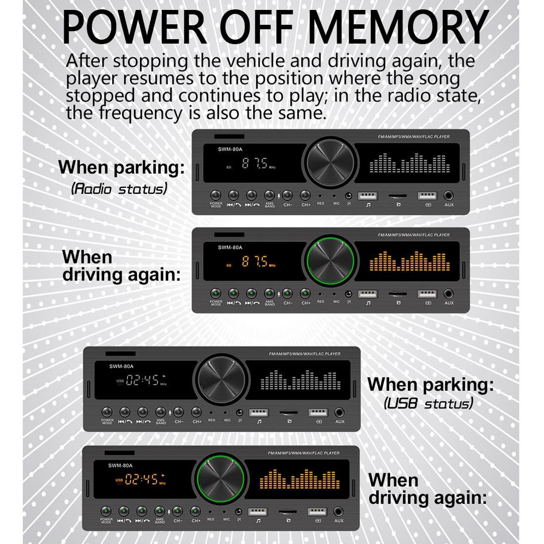 12V Car Mp3 With Fm / Am Bluetooth & Voice Assistant 4