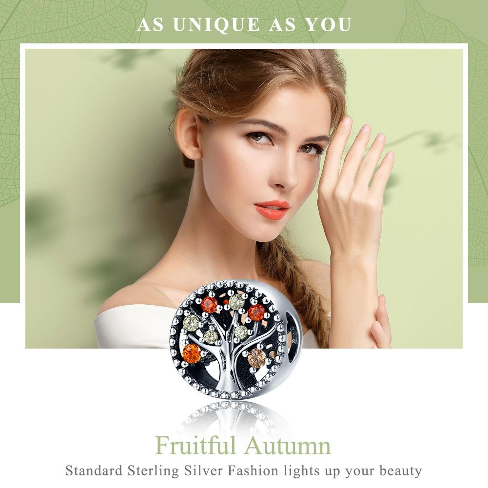 925 Sterling Silver Autumn Fruit Bead Bracelet & Necklace Set 4