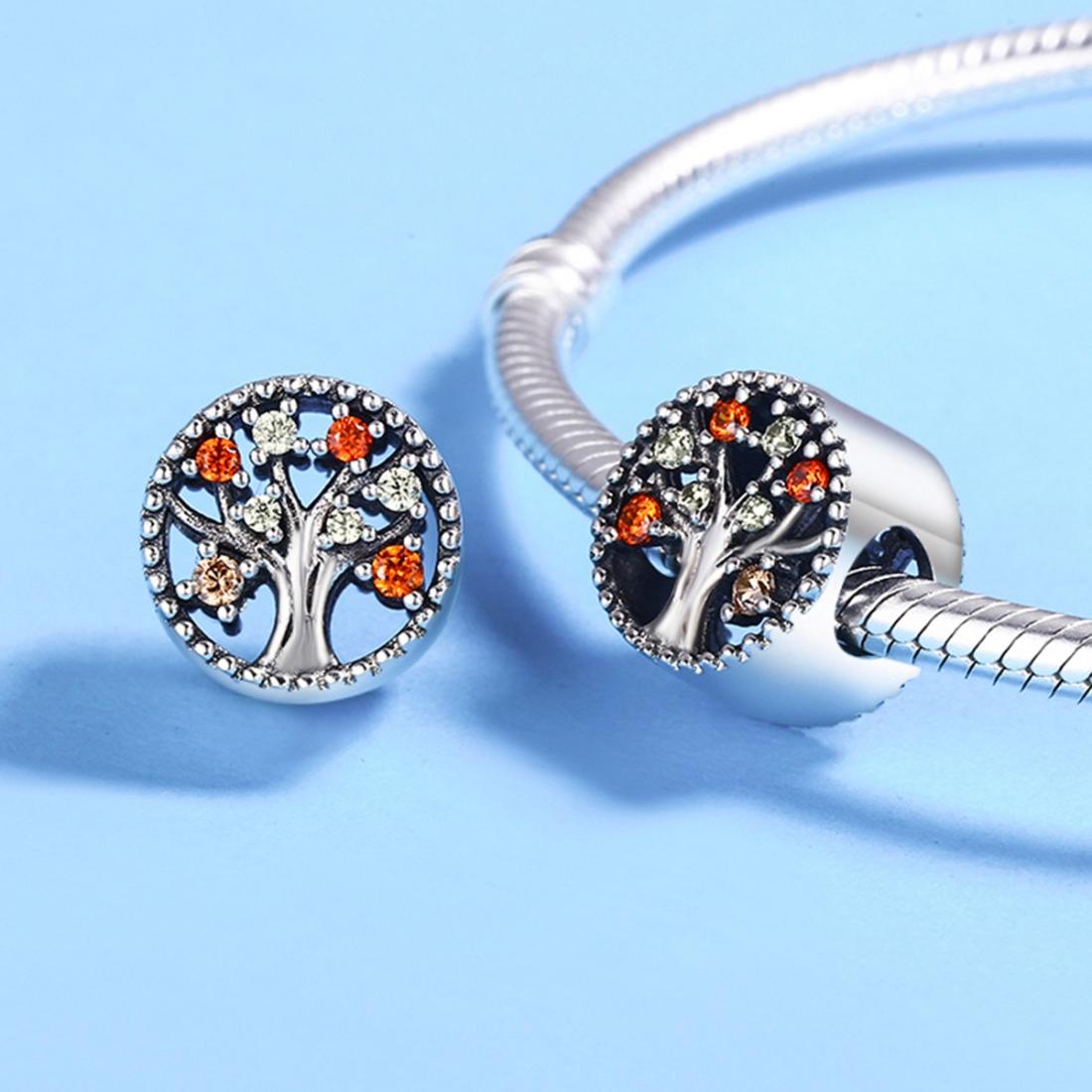 925 Sterling Silver Autumn Fruit Bead Bracelet & Necklace Set 6