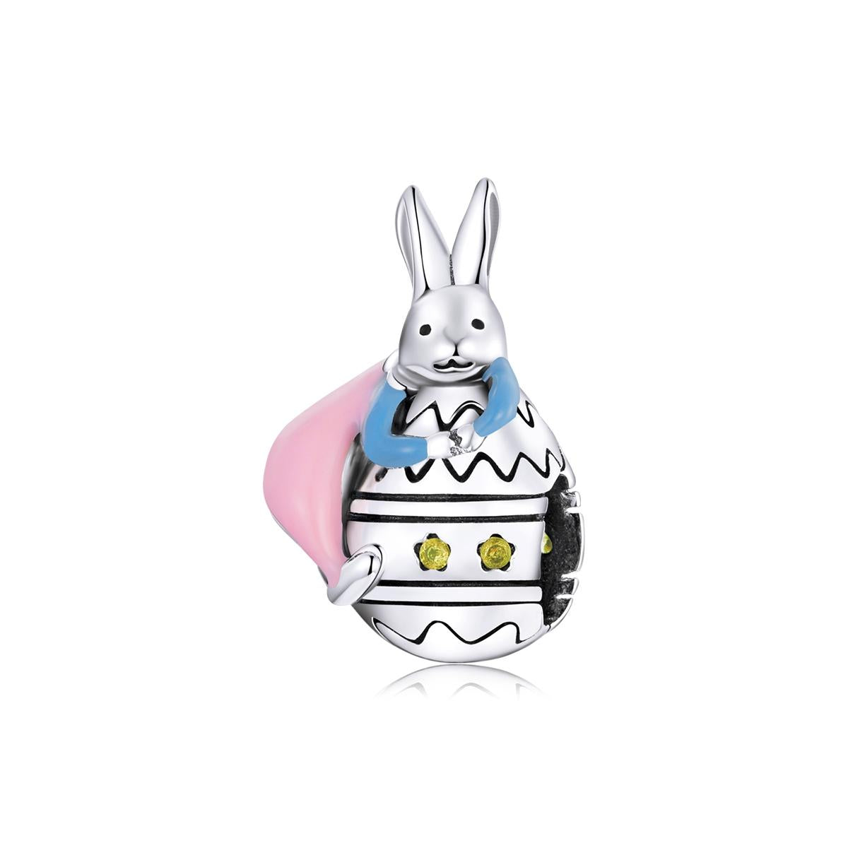925 Sterling Silver Bunny Bead Bracelet / Necklace Accessory