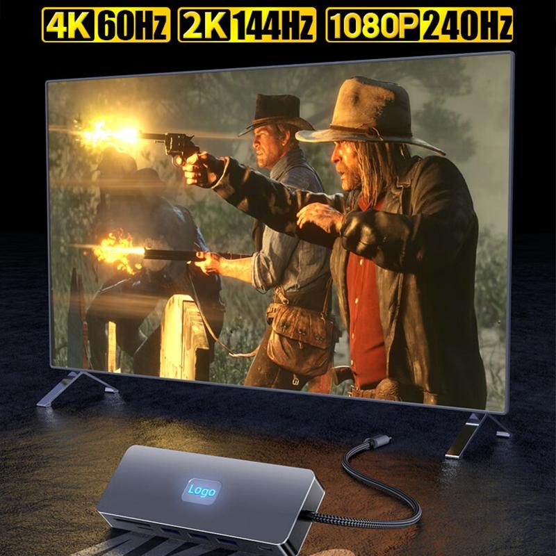 11-In-1 Type-C Docking Station With Usb Pd Sd / Tf Rj45 Vga Hdtv 3.5Mm 10