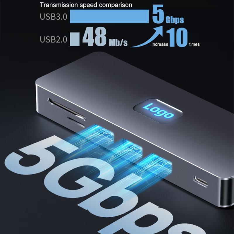 11-In-1 Type-C Docking Station With Usb Pd Sd / Tf Rj45 Vga Hdtv 3.5Mm 13
