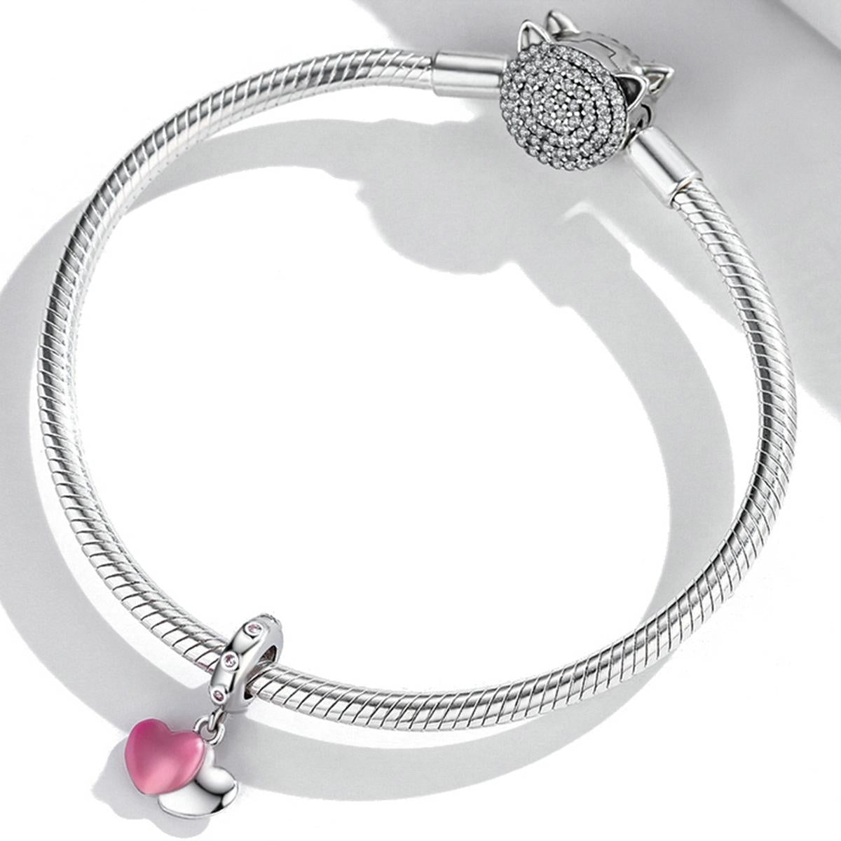 925 Sterling Silver Double Love Pendant For Bracelet Or Necklace 7