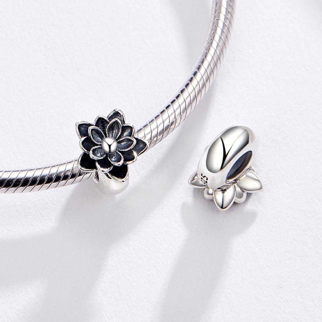 925 Sterling Silver Beaded Bracelet With Lotus Beads 7