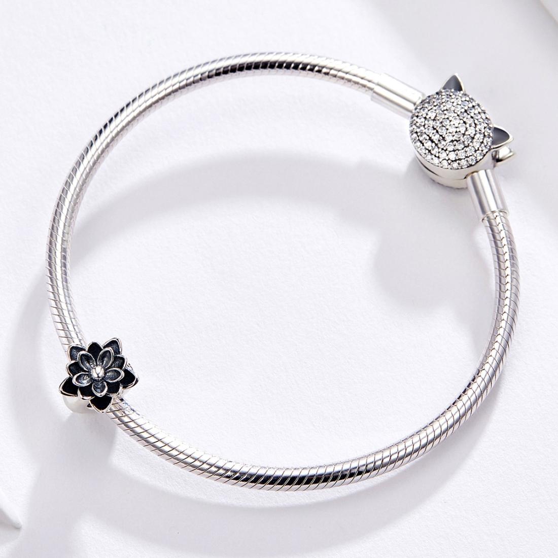 925 Sterling Silver Beaded Bracelet With Lotus Beads 8