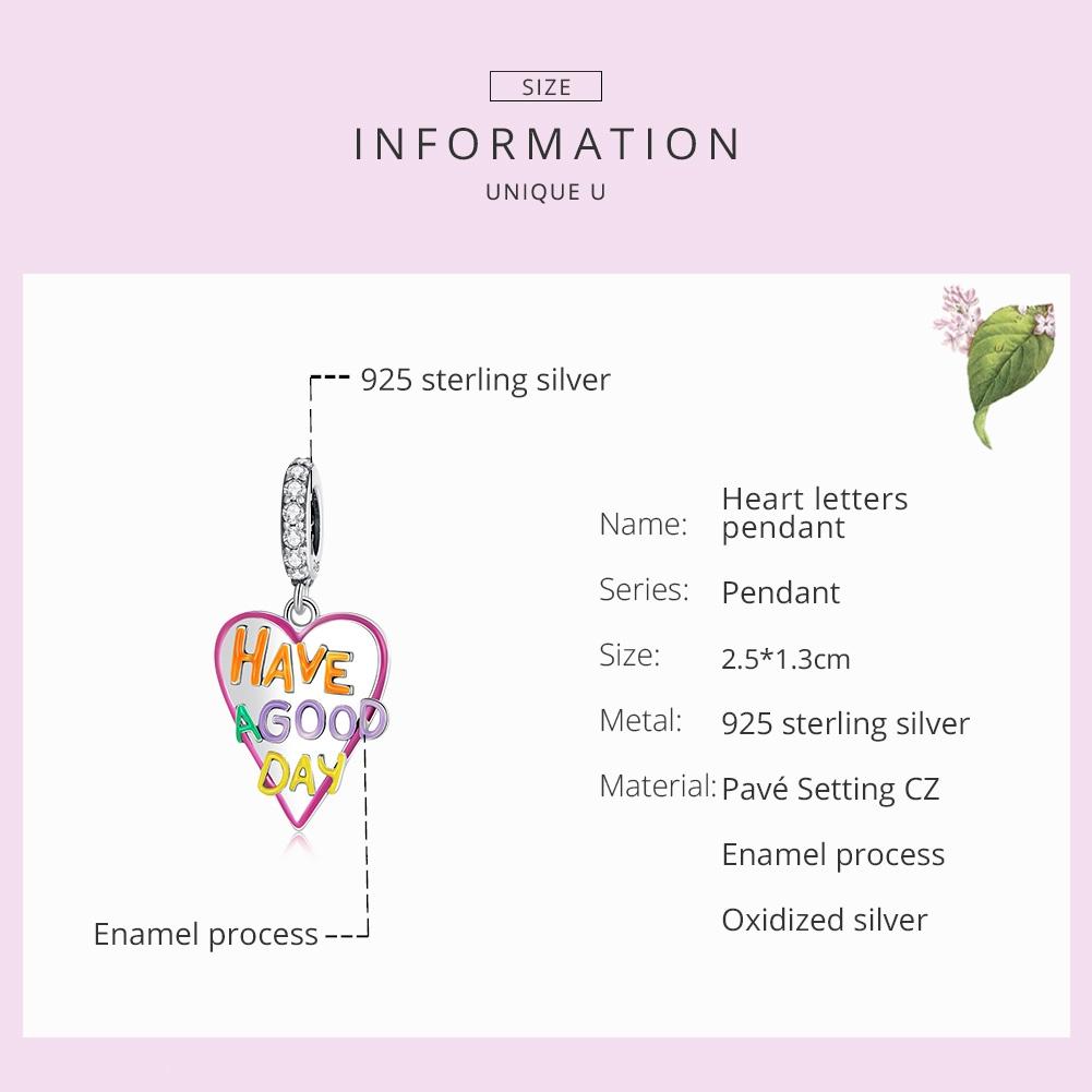 925 Sterling Silver Diy Heart Pendant For Bracelet Or Necklace 4