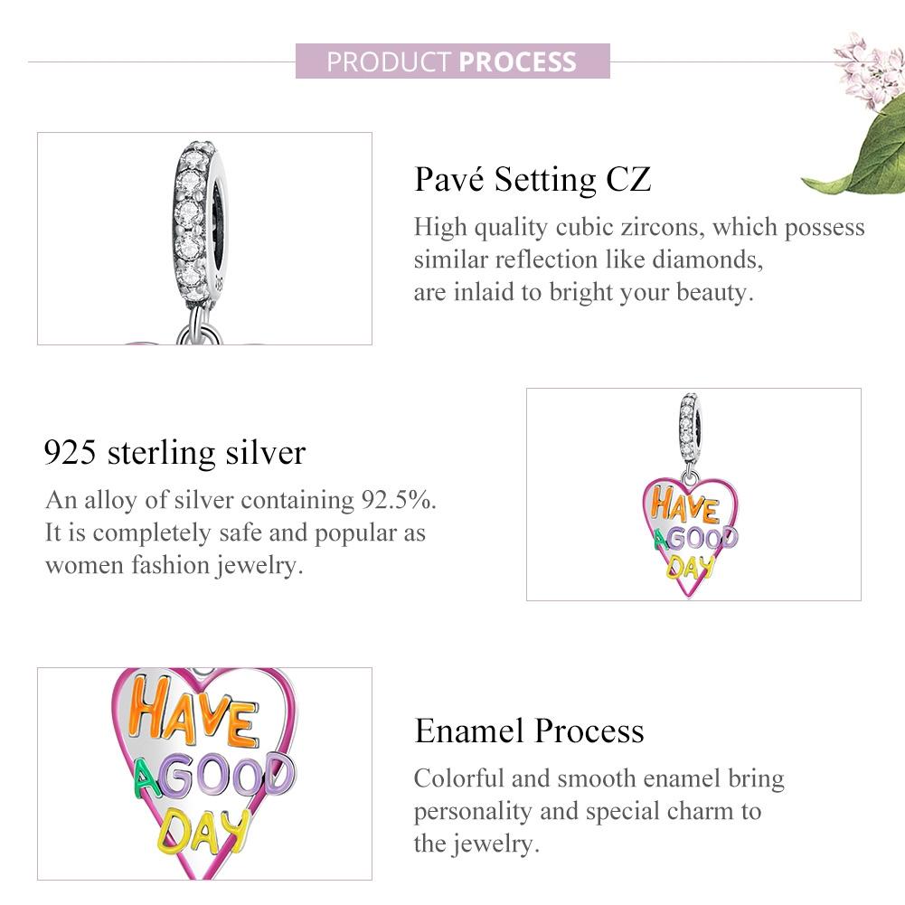 925 Sterling Silver Diy Heart Pendant For Bracelet Or Necklace 5