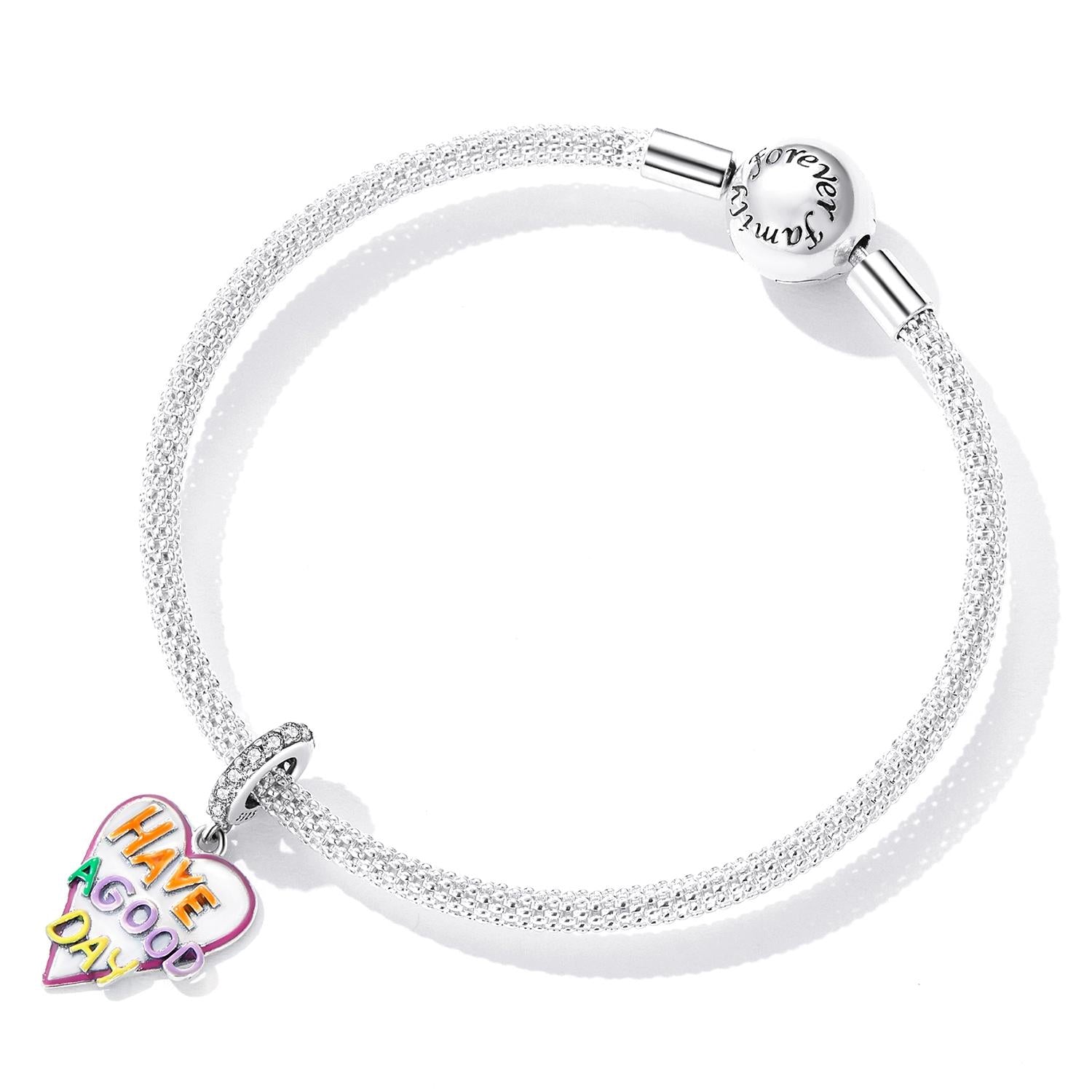 925 Sterling Silver Diy Heart Pendant For Bracelet Or Necklace 7