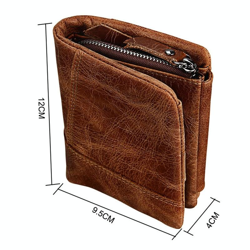 Men Taupe Leather Rfid Card Holder Wallet 3