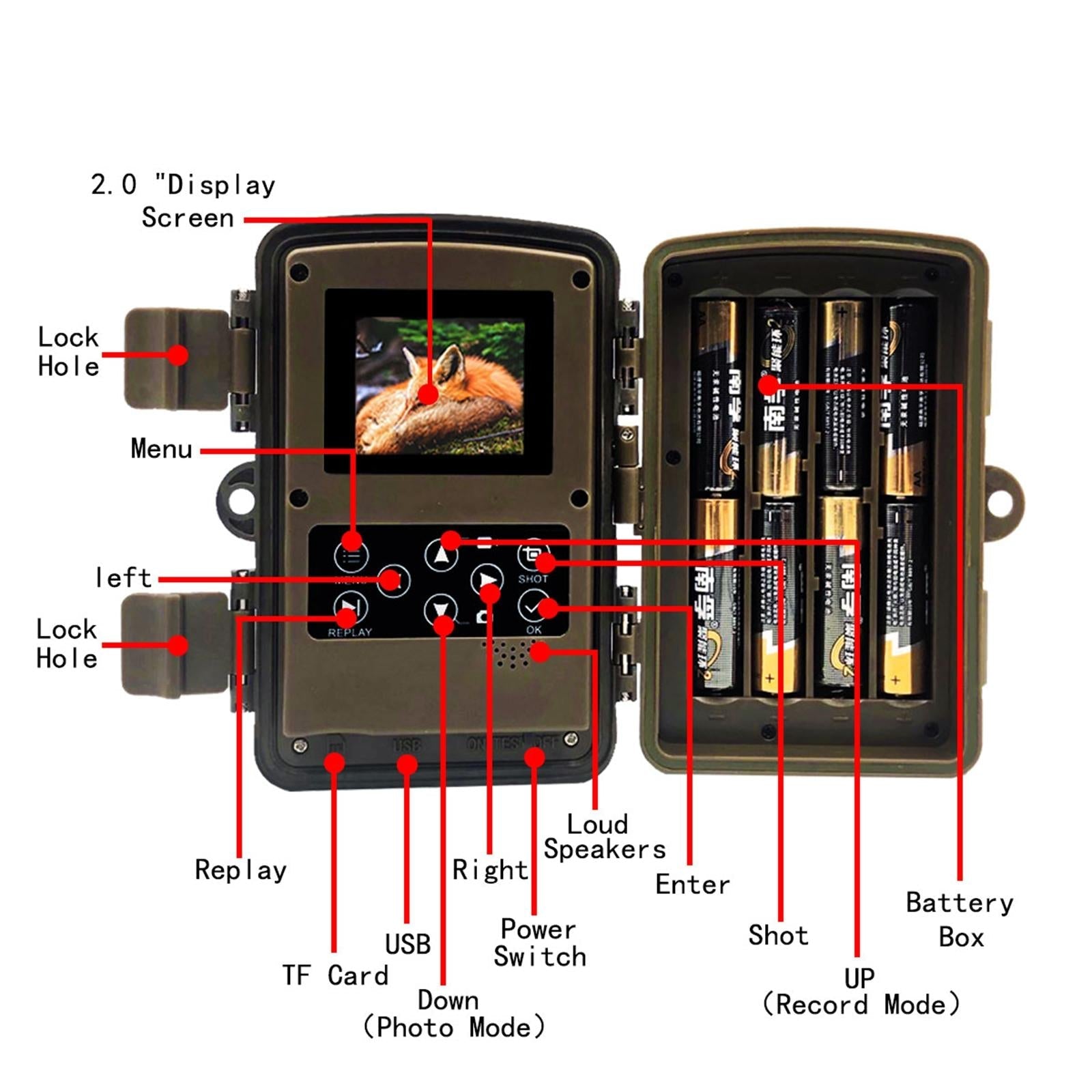1080p Wildlife Hunting Camera with Night Vision for Outdoor Tracking 5