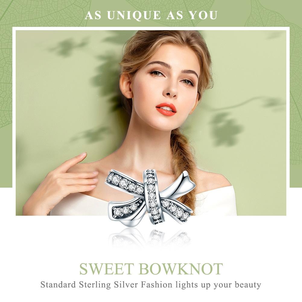 925 Sterling Silver Bow Beads For Diy Bracelets & Necklaces 4