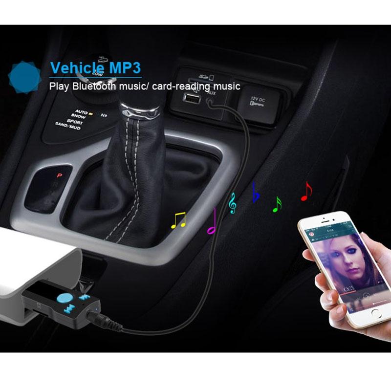 Mini Usb Bluetooth Receiver Mp3 Player With Mic & Audio Cable - Handsfree Aux Output 32Gb Sd / Tf Card Dual Usb Port 7