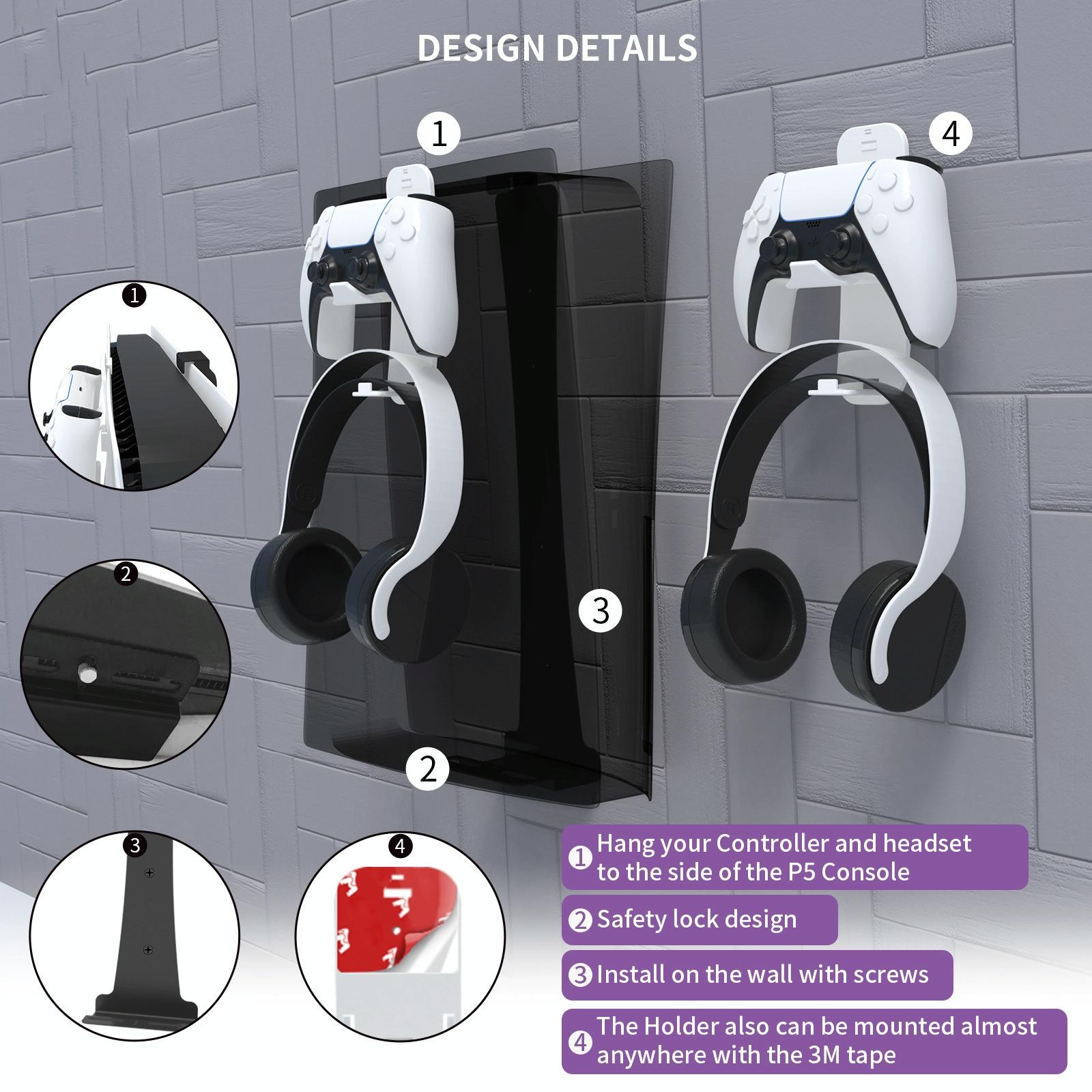 Wall Bracket Storage Hook For Ps5 Game Console 7