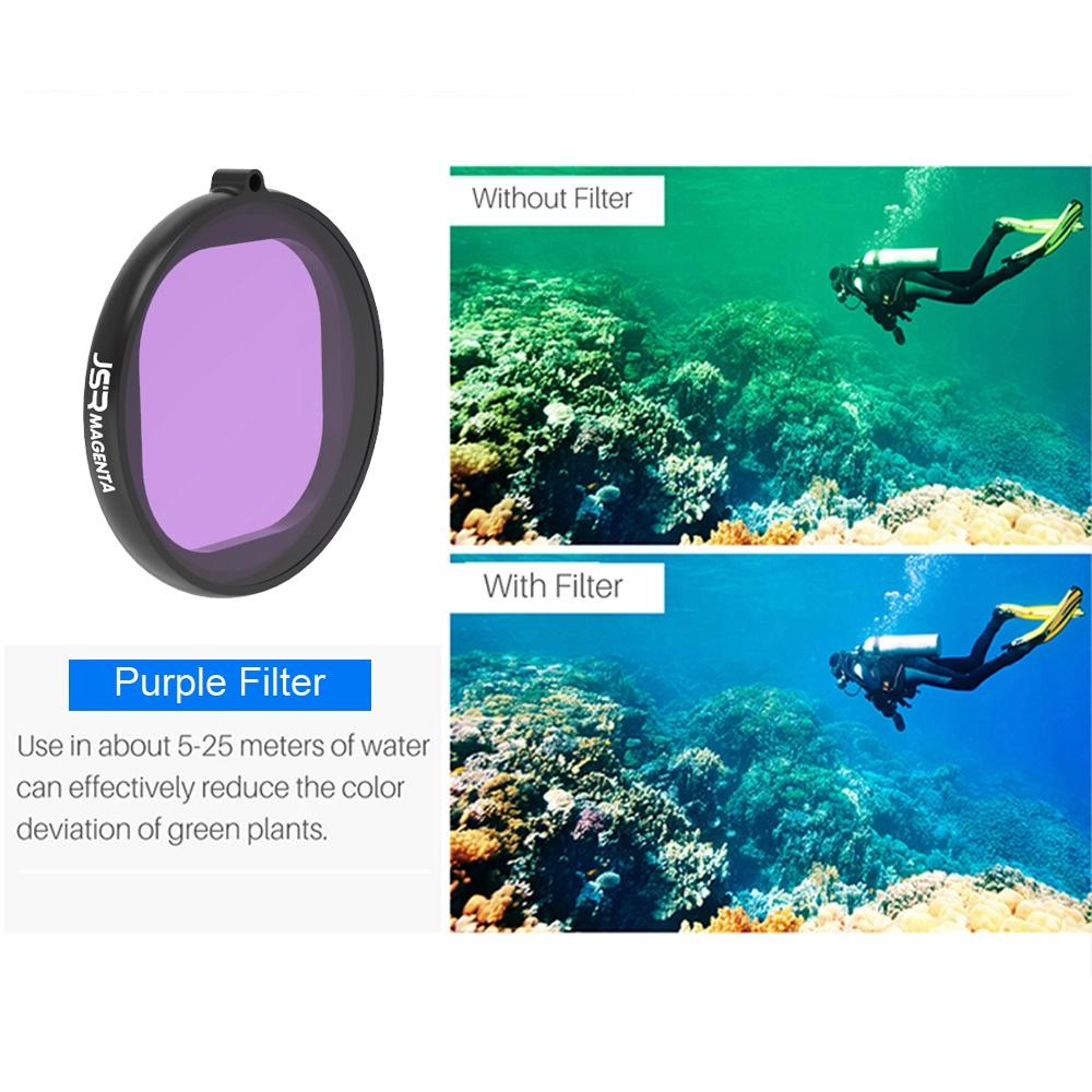 3-in-1 Round Diving Lens Filter for Gopro Hero8 6