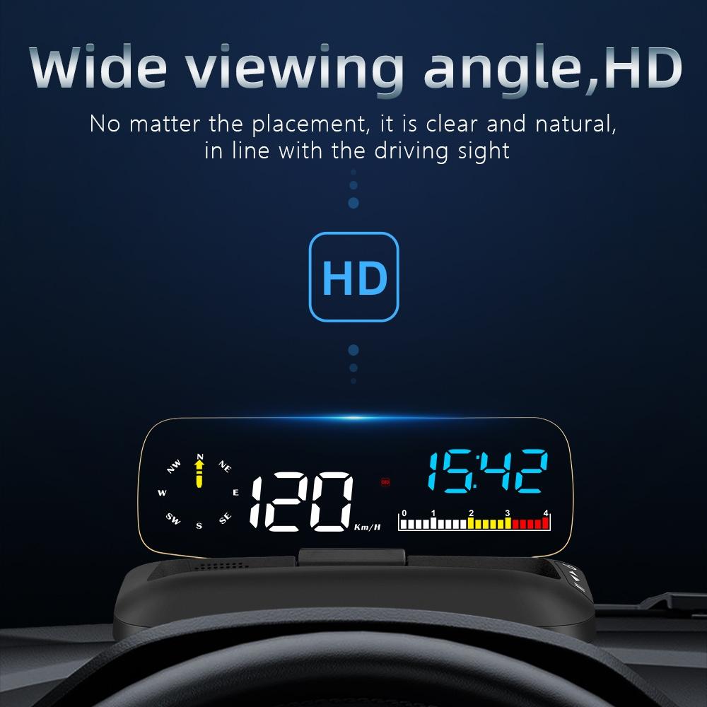 Car Hud Head Up Display Water Temperature / Vehicle Speed / Voltage 5