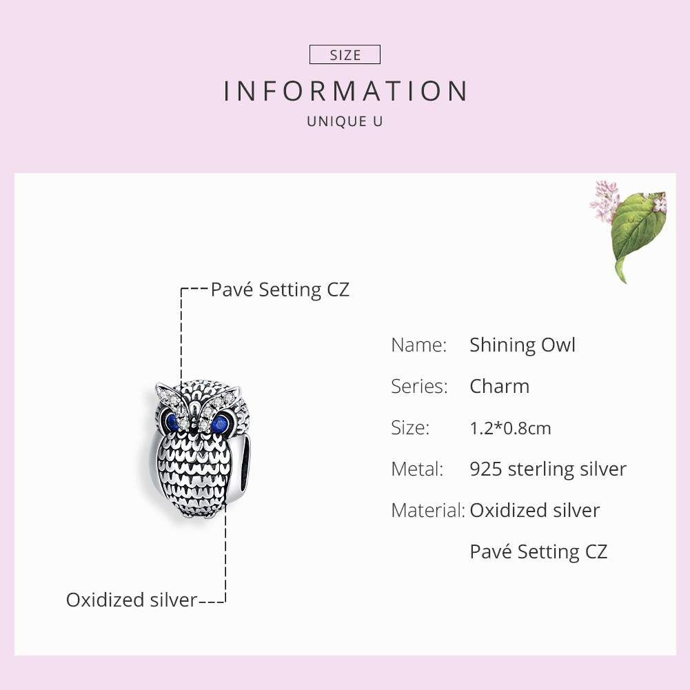 925 Sterling Silver Owl Beads For Diy Bracelets & Necklaces 6