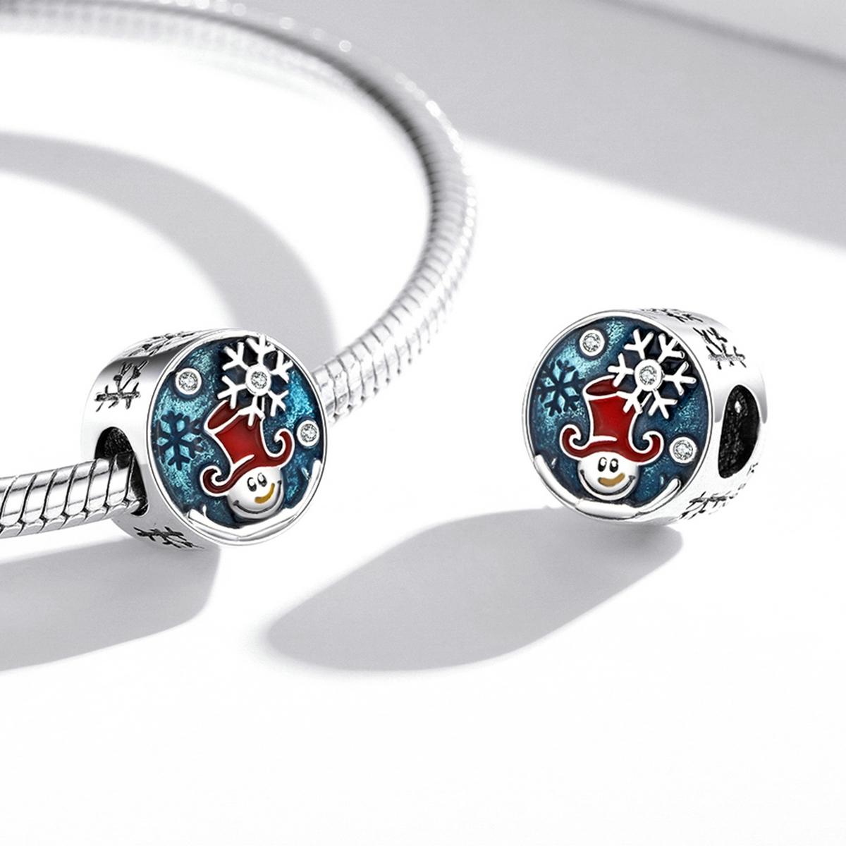 925 Sterling Silver Clown Snowman Beads For Diy Bracelets & Necklaces 6