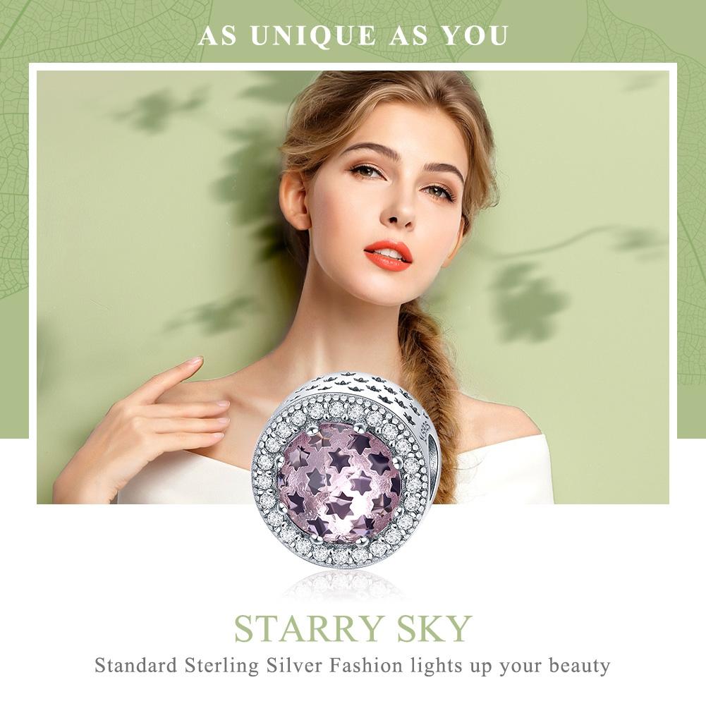 925 Sterling Silver Starry Sky Beads For Diy Bracelets & Necklaces 4