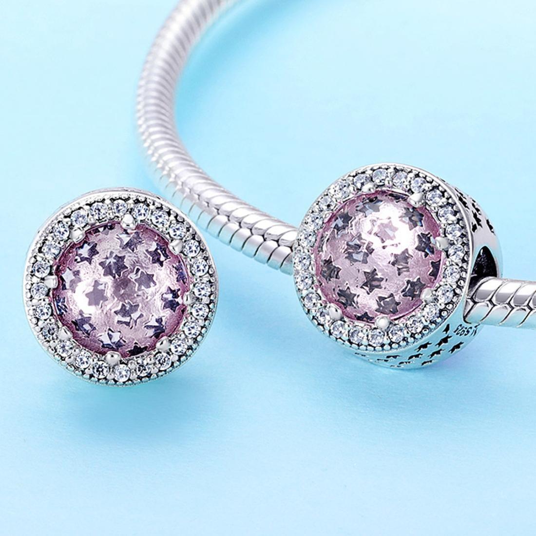 925 Sterling Silver Starry Sky Beads For Diy Bracelets & Necklaces 7