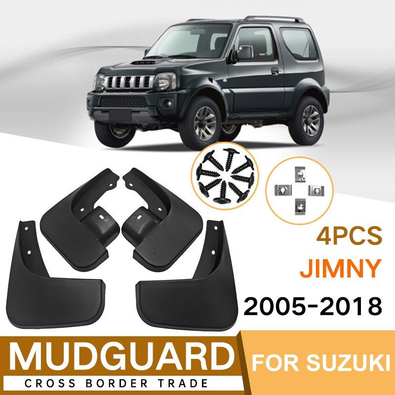 For Suzuki Jimny 2005-2018 4Pcs / Set Car Auto Soft Plastic Splash Flaps Fender Guard 3