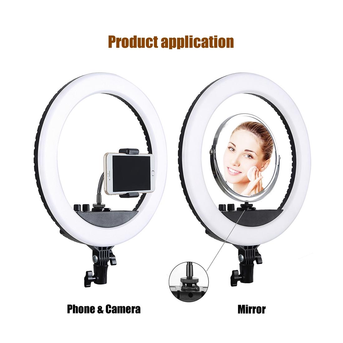 12 Two-colour Dimmable Ring Fill Light with Tripod - 28w 100-240v 7