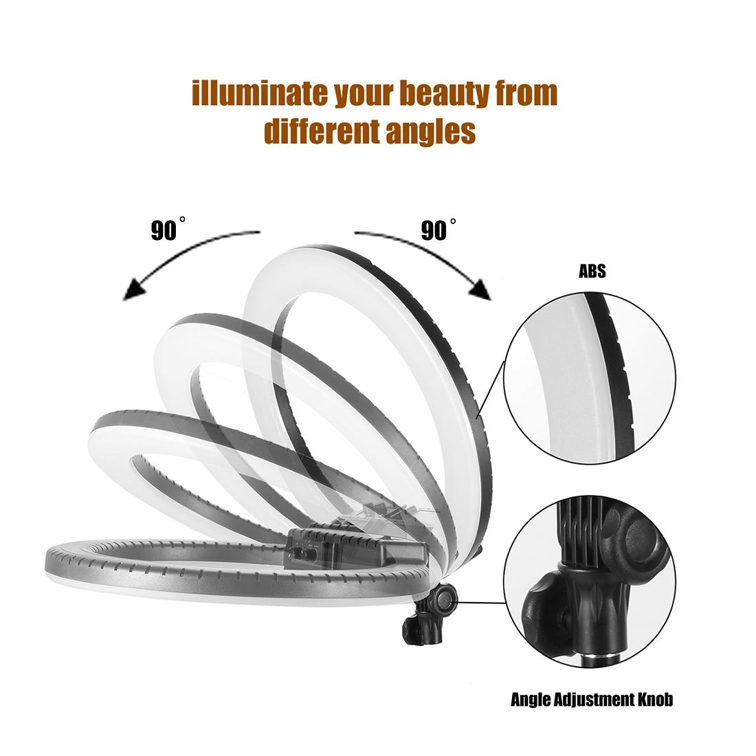 12 Two-colour Dimmable Ring Fill Light with Tripod - 28w 100-240v 8