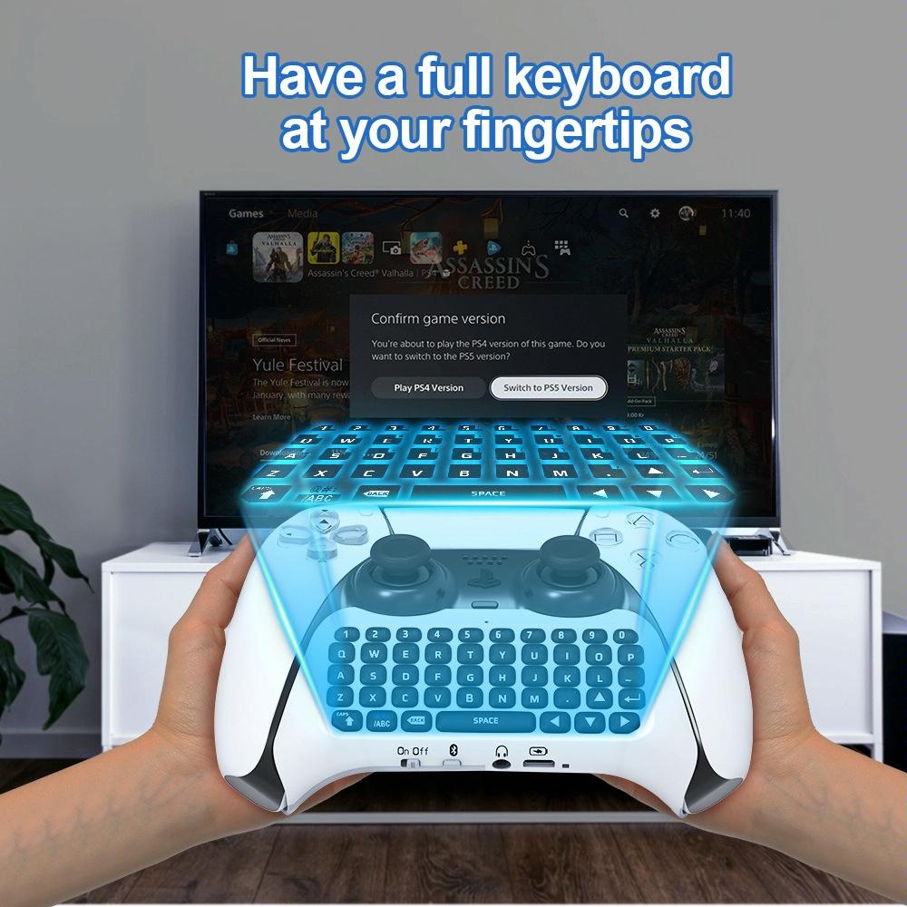 Wireless Bluetooth Keyboard for Ps5 - Chat & Voice Compatible 6