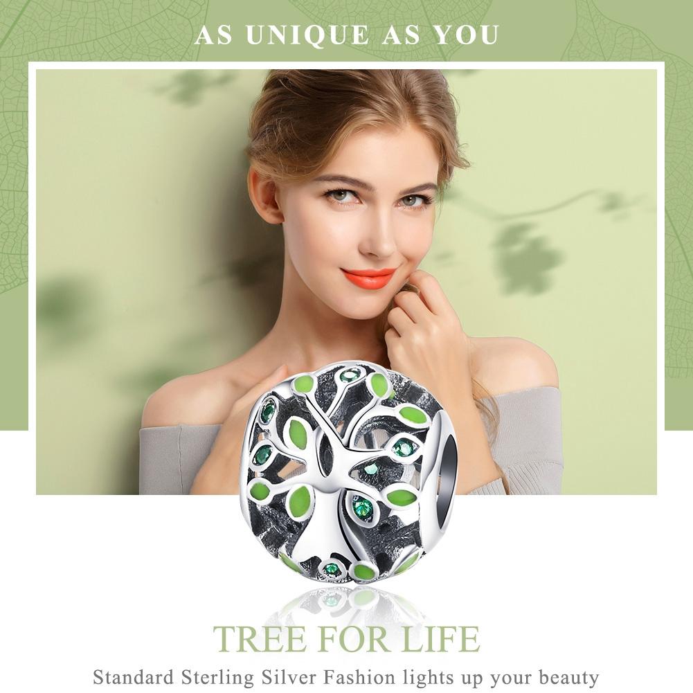 925 Sterling Silver Tree Of Life Bracelet Charm 3