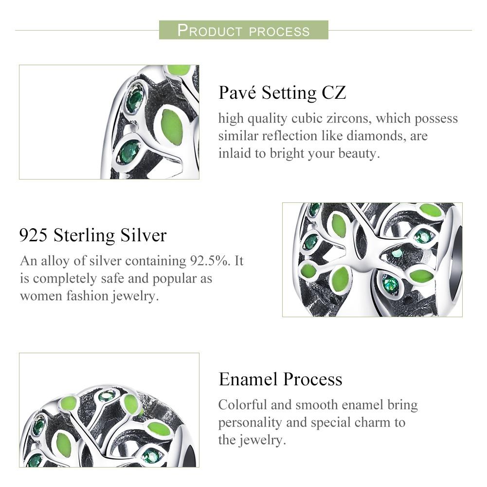 925 Sterling Silver Tree Of Life Bracelet Charm 4