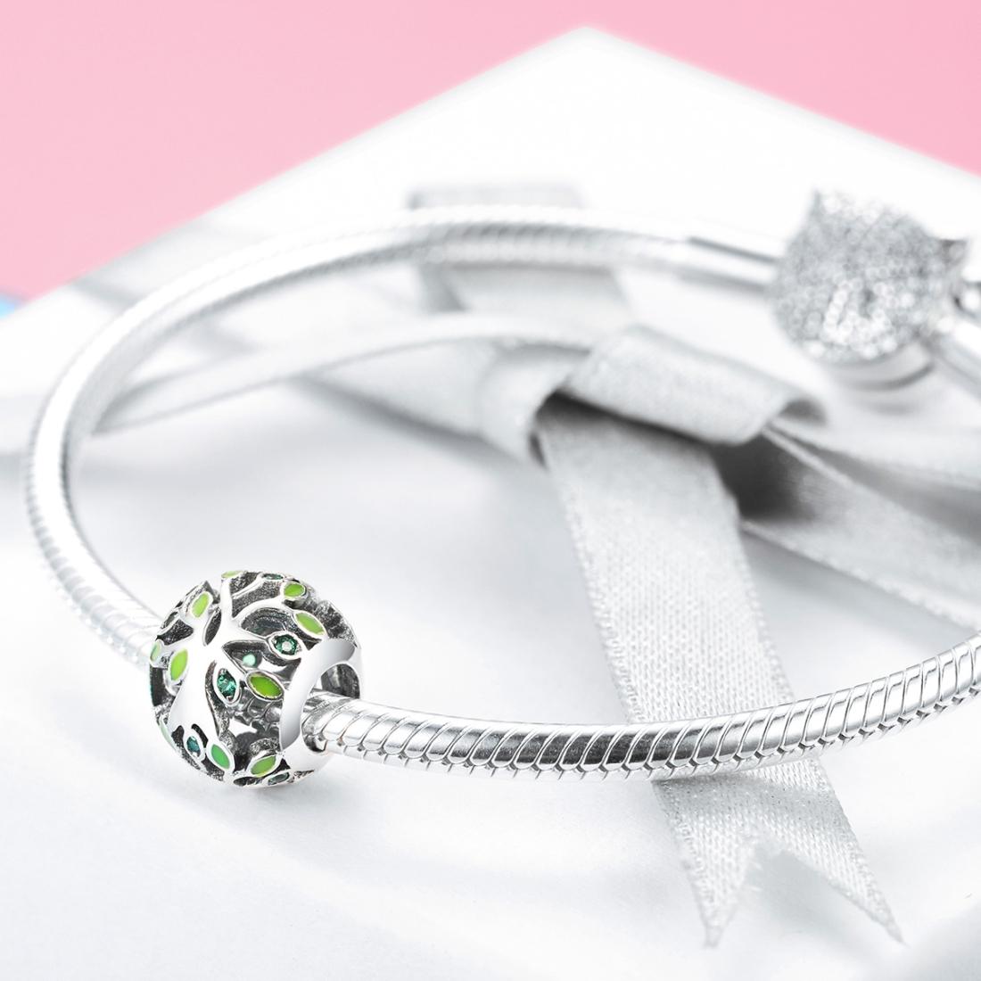 925 Sterling Silver Tree Of Life Bracelet Charm 6