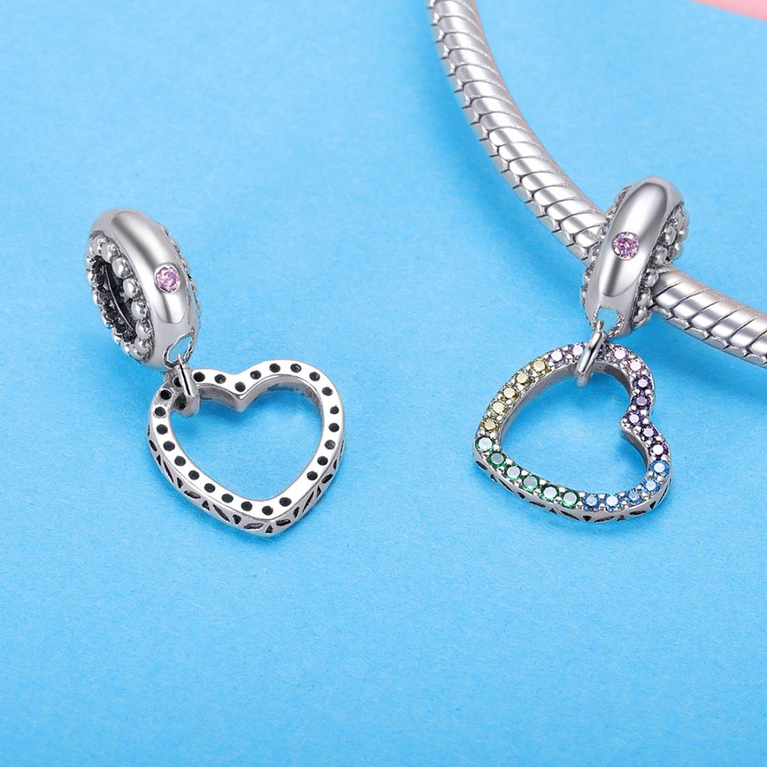 925 Sterling Silver Skull Heart Pendant For Diy Bracelets & Necklaces Style - Pendent 8