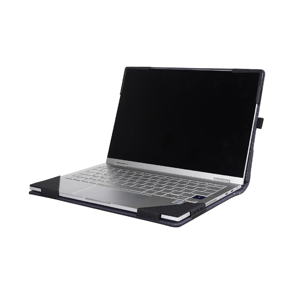 13.3 Inch Multifunctional Leather Laptop Case With Stand - Black 3