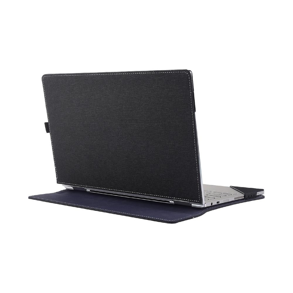 13.3 Inch Multifunctional Leather Laptop Case With Stand - Black 4