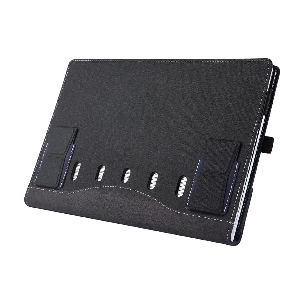13.3 Inch Multifunctional Leather Laptop Case With Stand - Black 5