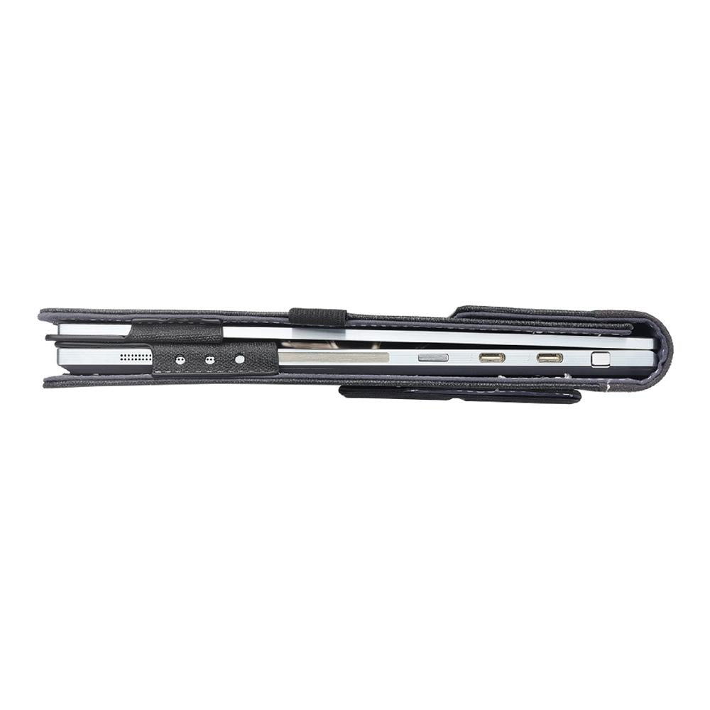 13.3 Inch Multifunctional Leather Laptop Case With Stand - Black 6