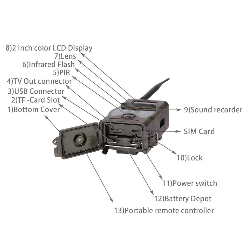 20mp 1080p Night Vision Mms Infrared Hunter Camera for Wildlife 6
