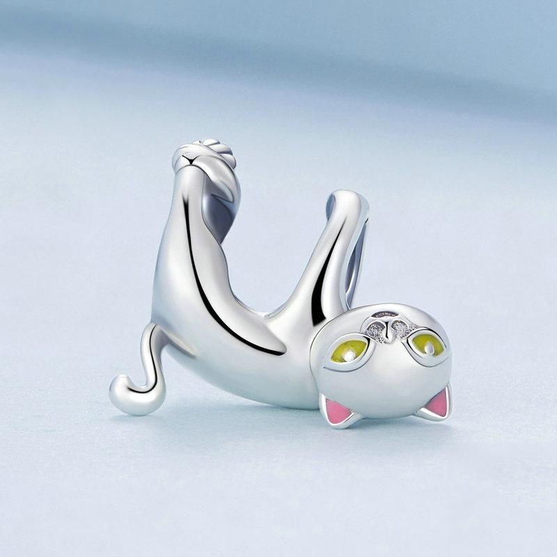 925 Sterling Silver White Cat Beaded Bracelet Bsc520 Sr 3